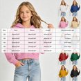thumbnail image 3 of Staki Girls Zip Up Hoodies Cropped Sweatshirts Long Sleeve Jackets with Pockets Kids Tops Clothes 5-14Y(Blue,13-14 Years), 3 of 4