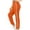 Orange, variant on MIUOWANP Casual Pants for Women 2024 Trendy Solid White Edge Elastic High Waisted Pocket Thin Sanitary Trousers Size S(4)Orange