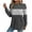 Gray_Christmas Gift for Womnen, variant on Women Long Sleeve Sweater Color Block Stretch Soft Warm Jumper Tops Crewneck Curved Hem Thermal Tunic Blouses Black M