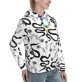 thumbnail image 3 of Hoodies for Women - Funny Black Snake Rose Comfrt Colour Drawstring Women'S Fashion Hoodies & Sweatshirts, Fall Outfits Clothes for Women 2024 Pullover with Kangaroo Pocket, 3 of 7