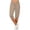 A-Beige, variant on Womens Capris with Pockets Plus Size Cropped Pants Drawstring Elastic Waist Jogger Cuff Slacks Bottoms Beige