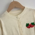 thumbnail image 3 of GYRATEDREAM Baby Boys Girls Knit Sweater Cardigan Infant Toddlers Cotton Crewneck Pullover Sweater Long Sleeve Tops Coat Fall Winter Clothes for 6Y White, 3 of 9