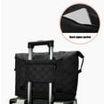 thumbnail image 4 of Rolling Duffle Bag with Wheels Expandable Foldable Travel Duffel Bag Suitcases, Detachable Rolling Wheels, Gift for Gym Camping Business Trips Checkerboard Black, 4 of 11