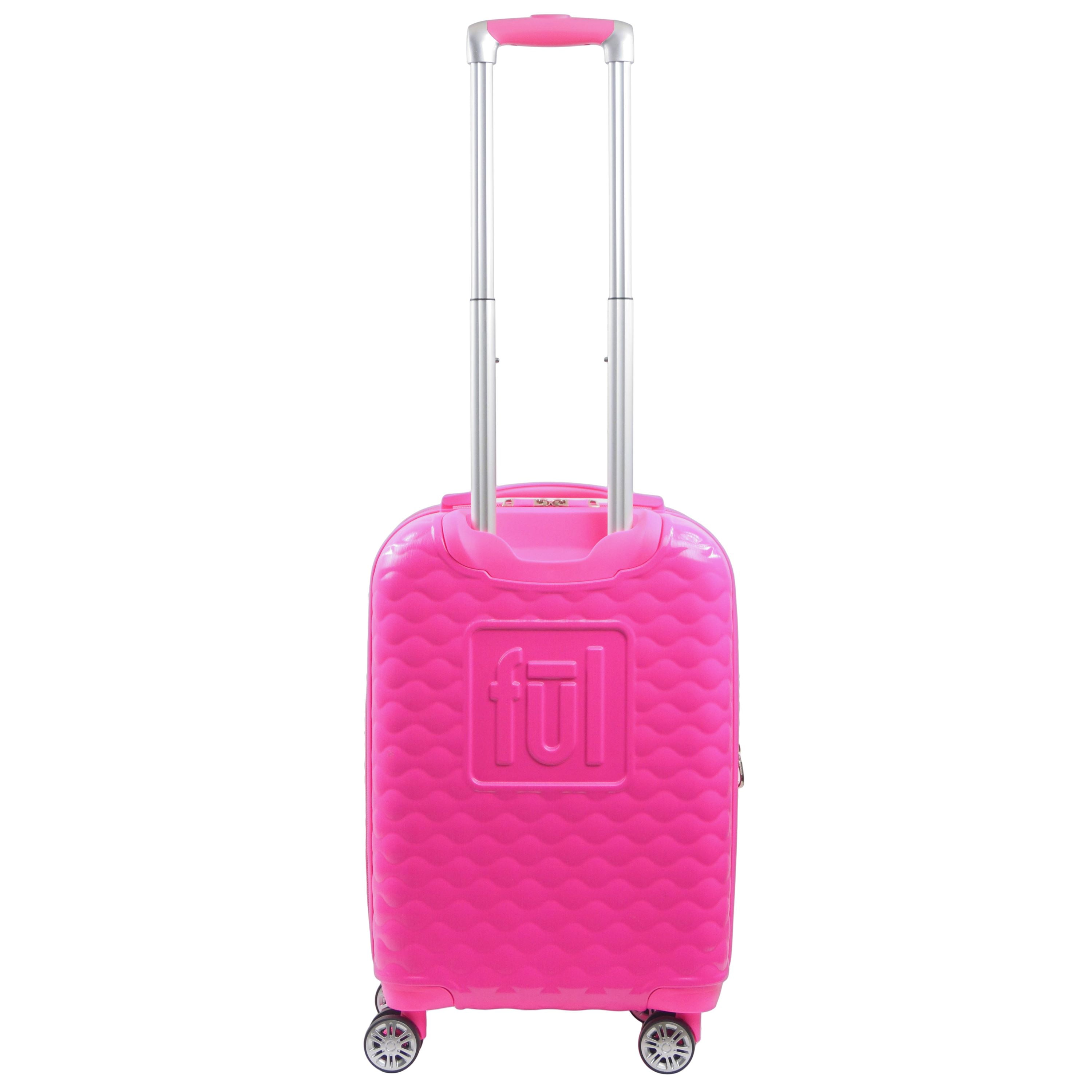 Barbie 22 Inch Carry On Rolling Luggage Quilted Hardshell Suitcase with Spinner Wheels Pink Walmart