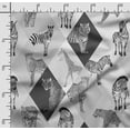 thumbnail image 2 of Soimoi Animals Printed, Japan Crepe SatinFabric, by The Yard 54 Inch Wide, Decorative Sewing Fabric for Dresses Kimonos Gowns, Gray, 2 of 5