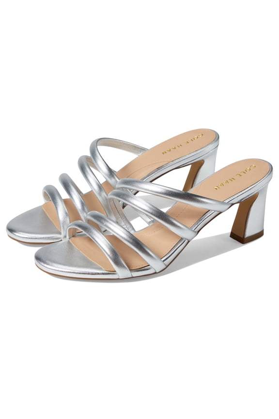 Adella Sandal 65 mm (Unisex, Silver Metallic, 6, Medium)