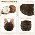 thumbnail image 4 of 24 Bowls, Natural Coconut Shell, 17 oz Wooden Vessels, Rustic Serving Dishes for Acai Salads Snacks, Vegan Gifts, Kitchen Accents, Picnics, Parties, 4 of 6