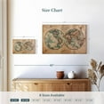 thumbnail image 4 of Elephant Stock Hemisphere Map Wall Art - Horizontal Canvas Wall Art - Living Room Wall Decor - Map Canvas - Beige And Blue Decor - 12" x 8", 4 of 8