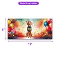 thumbnail image 5 of Hello 2025 Vizsla Celebrates Happy New Year Firework Balloon Wood Key Holder Vizslas Dog Lover Gifts Idea Wall-mounted Key Rack Home Decor - 02024, 5 of 5