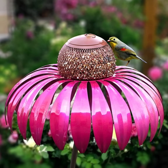 Acdanc Hummingbird Feeder For Outdoors, Metal Hanging Glass Bird Feeder