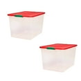 thumbnail image 5 of Homz 16 Gallon Latching Plastic Storage Box With Lid, Red and Green, 2 Count, 5 of 11