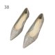 thumbnail image 5 of Jumpingount Zapatos planos de lentejuelas para mujer de 2 piezas, zapatos de corte resistentes al desgaste de textura rica de cuero de fibra para Calzado plata 38.1, 5 of 6