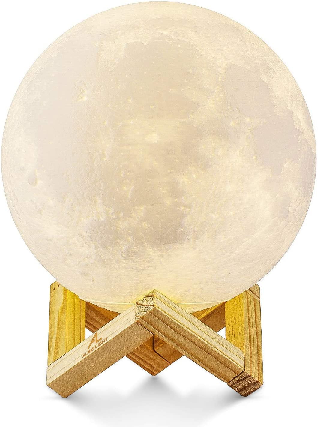 Rechargeable Moon Lamp Night Light Kids Dimmable LED Color Change 3D Dimmable UK 