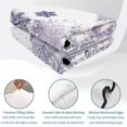 thumbnail image 4 of Quilts Queen Size Bedding Set, Purple Christmas Lightweight Quilted Comforter, Xmas Tree Forest Snowflake Winter Elk Soft Reversible Bedspread Coverlet with Pillow Covers for All Season, 90" x 96", 4 of 9