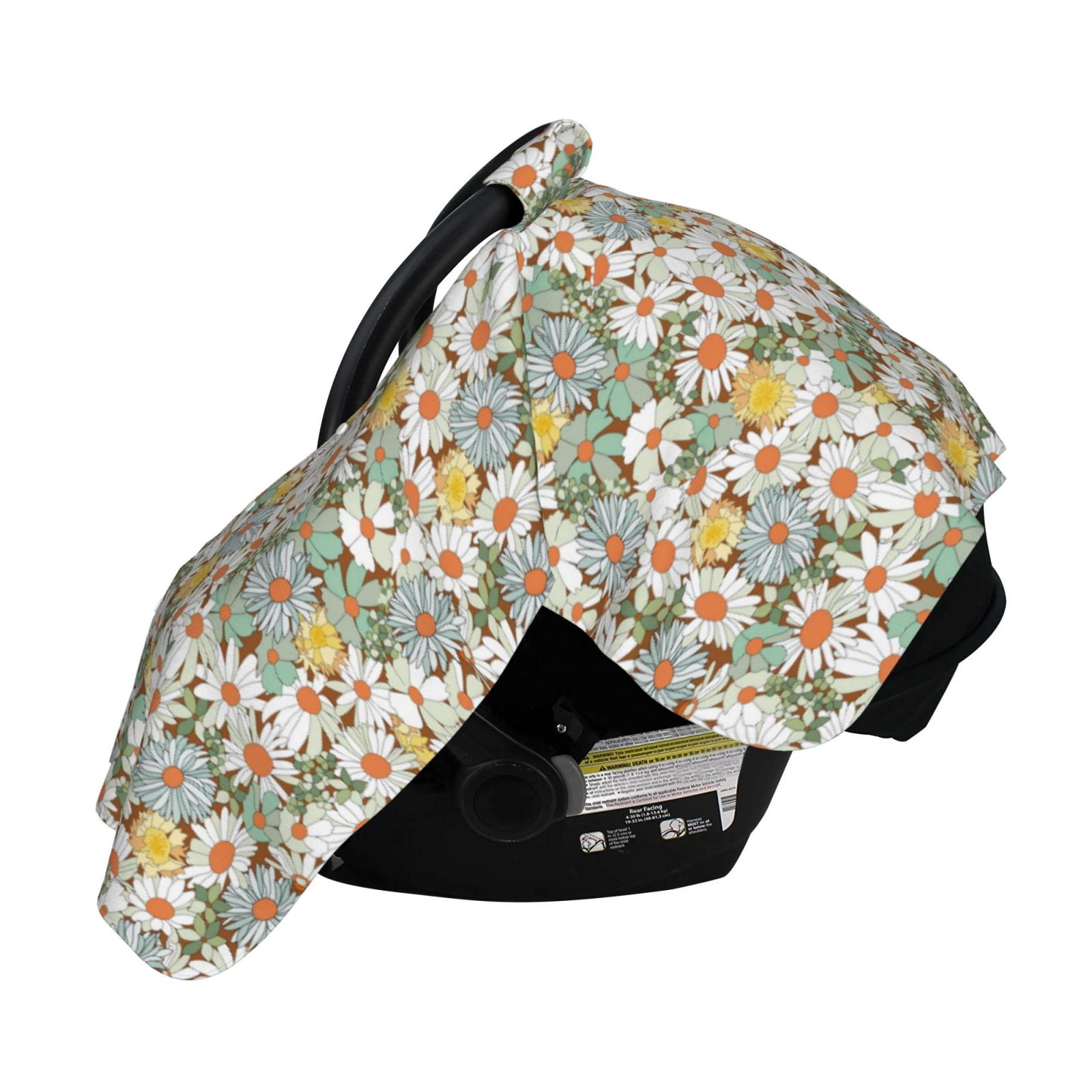 Naloa Daisy Baby Car Seat Cover, Breathable Baby Carrier Cover, Multiuse Baby Carrier Cover & Nursing Breastfeeding Cover