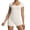 Beige, variant on Women's Short Sleeve Seamless Yoga Jumpsuit - Stretchy, Fitness/Dance, Chinlon - S-L