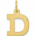 thumbnail image 1 of 10K Yellow Gold Small Block Initial D Charm (18 X 10) Made In United States -Jewelry By Sweet Pea, 1 of 5
