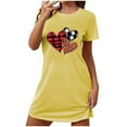 thumbnail image 4 of Sakmal Short Sleeve Mumu Nightgownss for Women Soft Plus Size Love Valentines Mumu Dress Heart Print Short Womens Nightgown M, 4 of 5