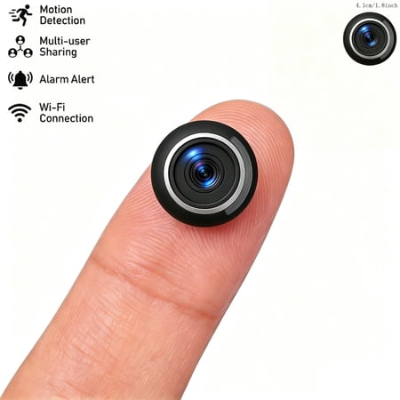 Battery Powered 4K Mini Camera Tiny Digital Camcorder for Travel Vlog – Portable Security Camera with Motion Detection Night Vision 2-Way Audio Phone APP Alert