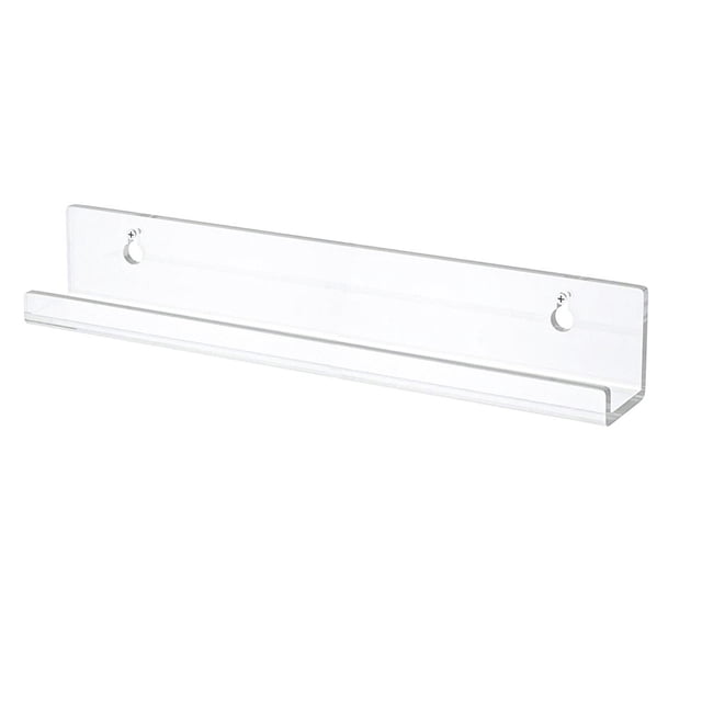 Estante acrílico transparente - Montaje en pared, fácil instalación, duradero - Estante para libros, fotos y organización del baño
