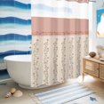 thumbnail image 5 of No Hook Shower Curtain, Spring Pink Floral Shower Curtains for Bathroom with See Through Top Window, Vintage Farmhouse Flowers Art Waterproof & Washable Bath Curtain 60"x72", 5 of 9