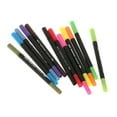 thumbnail image 2 of Rotuladores de pincel de doble punta, juego de rotuladores de acuarela, rotuladores de color, rotuladores de pintura acrílica 12 colores negro, 2 of 9