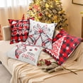 thumbnail image 2 of 4pcs Xmas Pillowcases Set, EEEkit 17.7 x 17.7'' Christmas Tree Rustic Linen Pillow Cases, 2 of 5