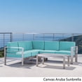 thumbnail image 2 of Noble House Cape Coral 4 Piece Outdoor Sofa Set in Aruba, 2 of 13