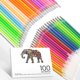 thumbnail image 1 of ZSCM-Recambios de tinta para bolígrafo de Gel de neón con purpurina, juego de bolígrafos de Gel con purpurina, 100 colores, para niños, 1 of 4