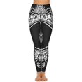 thumbnail image 2 of Bohemian Pattern High Waisted Leggings for Women No See Through Tummy Control Buttery Soft Yoga Pants for Workout Athletic Running, 2 of 6