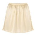 thumbnail image 4 of RUNQHUI Jupon Long en Satin pour Femme Demi-Jupon Jupe sous Robe Jupons Rallonge Demi-Jupons 35 cm Champagne S, 4 of 7