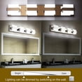 thumbnail image 3 of Bathroom Light Fixtures, 4-Light LED Bathroom Vanity Lights Over Mirror, Dimmable Modern Bathroom Lighting (Chrome, 4-Light), 3 of 8