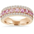 thumbnail image 1 of 1 1/2ct Pink Sapphire & Diamond Wedding Ring 14K Rose Gold, 1 of 4