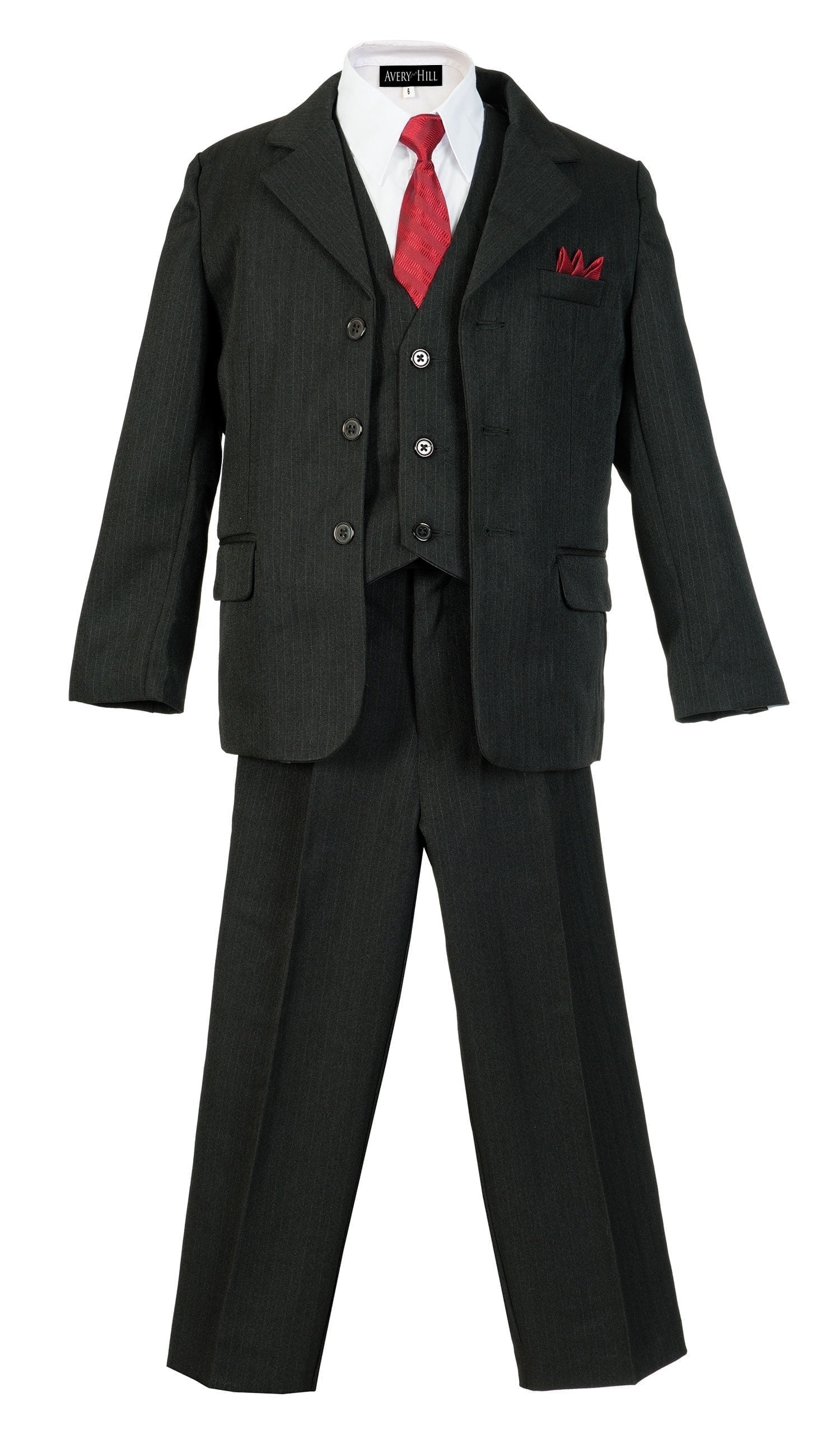 Avery Hill Boys Pinstripe Suit Set with Tie photo 1