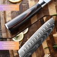 thumbnail image 6 of Santoku Knife--7" Kitchen Knife, High Carbon Stainless Steel Chef Knife, Super Sharp Multifunctional Chopping Knife for Meat Vegetable Fruit with Handle, 6 of 8