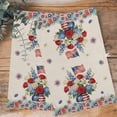 thumbnail image 4 of 4th of July Floral Kitchen Towels Set of 4, Water Absorbent Dish Towel, Vintage Red Blue Roses Patriotic Decorative Hand Towels - Quick Drying Cloth for Cooking Baking, 18x28 Inch, 4 of 8