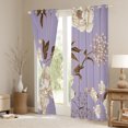 thumbnail image 3 of Manfei Country Flower Floral Blackout Curtains Set of 2 (52x84 Each),Rustic Farmhouse Cabin Window Curtains,Beige Purple Brown Curtains and Drapes For Girls,Luxury Bedroom Decor, 3 of 6