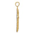thumbnail image 2 of Collier en Filigrane Réversible Or Jaune 14 Carats Pendentif Pendentif Fleur de Lis Religieuse, 2 of 7