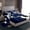 Blue A, variant on Feelyou Est Football Sleep Bed Sheets, Monogrammed V Blue King Sheets, 4pcs