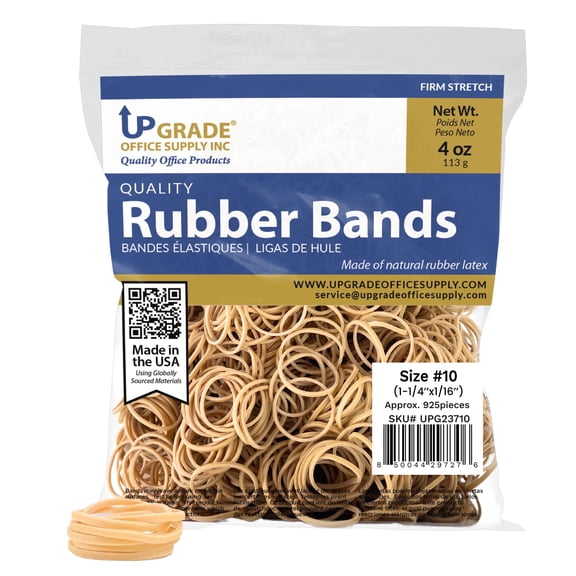 Upgrade Rubber Bands Size 10, 1/4 lb Bag, USA