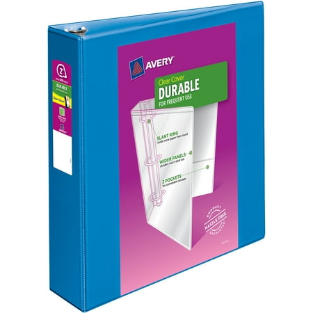 Avery 2" Durable Clear Cover, Pacific Blue