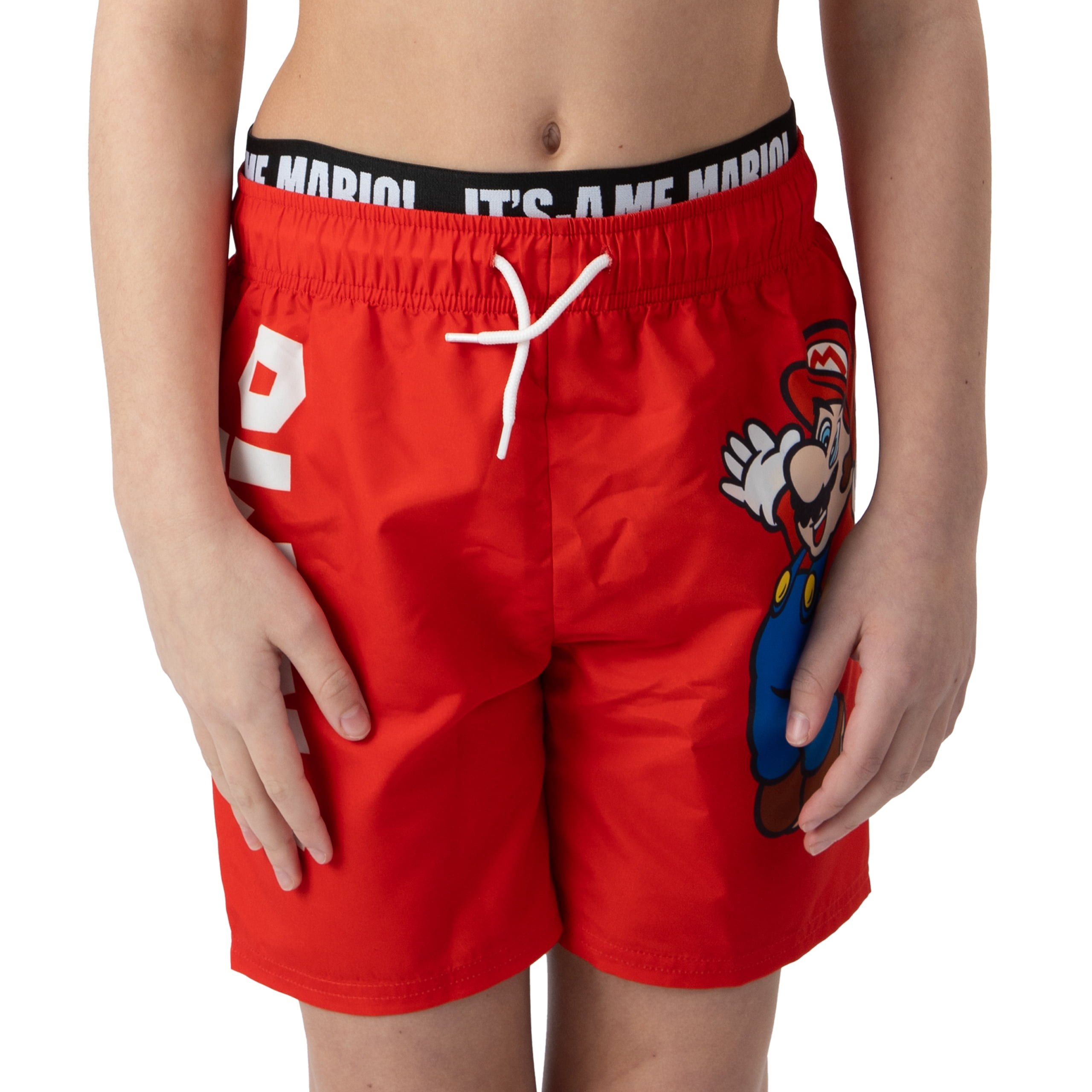 SUPER MARIO Boys Mario Red Swim Shorts Sizes 5-14