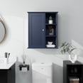 thumbnail image 3 of 23.6 in. W x 7.1 in. D x 27.6 in. H Bathroom Storage Wall Cabinet in Blue Ready to Assemble, 3 of 6