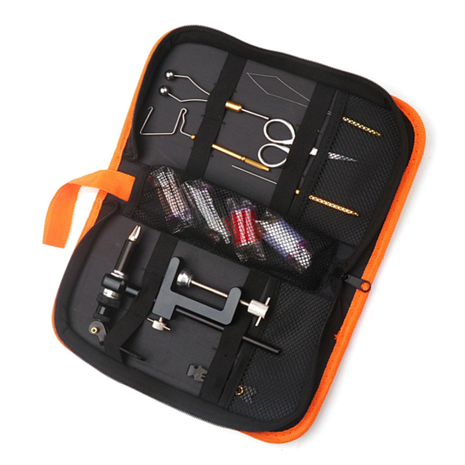 Elowen fly tying vise Fishing Fly Tying Tools Kit with Fly Tying Threader Needle Whip Finisher Scissors Fly Tying Kits for Flying Fishing Professionals Beginners