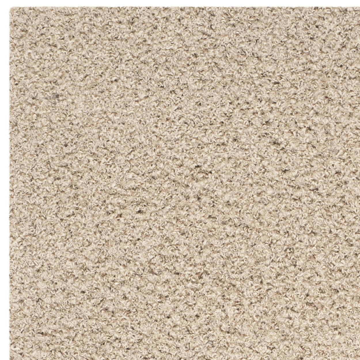 SAFAVIEH Martina Solid Sheep Polyester Shag Area Rug, Beige, 4' x 6'