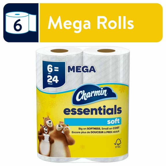 Charmin Essentials Soft Mega Roll 6ct