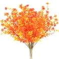 thumbnail image 3 of LShunze 5 Bundles Fall Artificial Flowers, Outdoor Fake Eucalyptus Fern Plants for Autumn Decoration, UV Resistant Plastic Faux Flowers for Garden Window Porch Balcony Thanksgiving Decor, 3 of 7