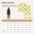 thumbnail image 4 of Pajama Sets for Women 2 Pcs, yellow Bell Pepper Print Button Down Long Sleeve Sleepwear Lounge PJ Sets, 4 of 6