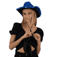 thumbnail image 3 of (3 pack) Light up LED Flashing Sequin Cowboy Hat (Blue) by PartyGlowz – Sparkly Glitter Cowgirl Hat for Disco, Birthday, Party, 3 of 8