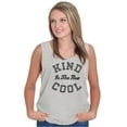 thumbnail image 3 of Kind Is the New Cool Positive Quote Womens Plus Size Graphic Tank Top Brisco Brands 2X, 3 of 5